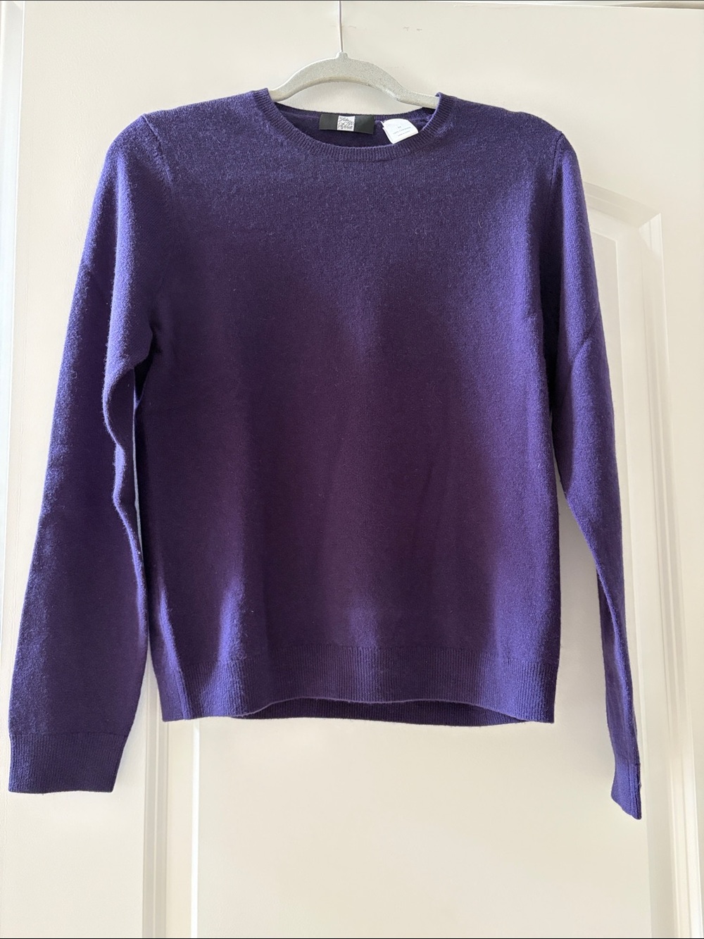 Saks Cashmere Purple Crewneck Women's Sweater